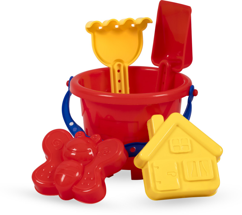 Quasar Beach Toys with Bucket, Multiple Game-Set of Toys for Kids (Multi Color) Castle Beach Set Water Tools Toys Sand Game Kids Beach Toys, Sand Toys for Kids (Beach Set) (Random Colour) baby boy and girls fun toy red doll