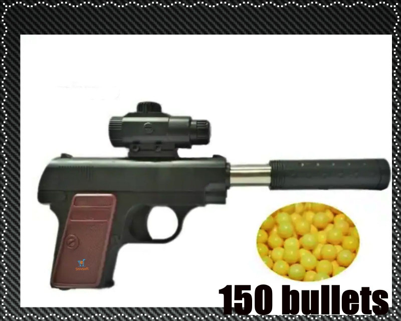 Shivsoft FB816Mouser PUBG Gun With SUPPRESSOR nakli toy Guns & Darts (Black, Brown) Darts & Plastic Bullets(Black)