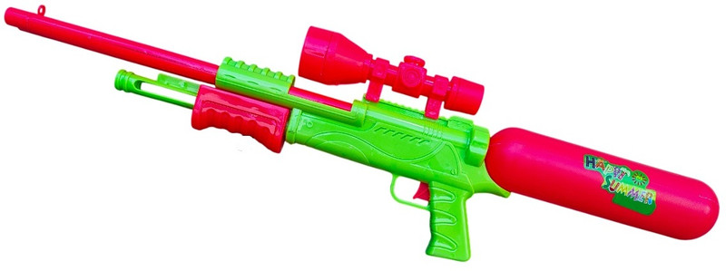 IndusBay 32 Inch Big Size AK47 Double Nozzle Pressure Water Gun Pump Pichkari Gun Water Gun(Multicolor)
