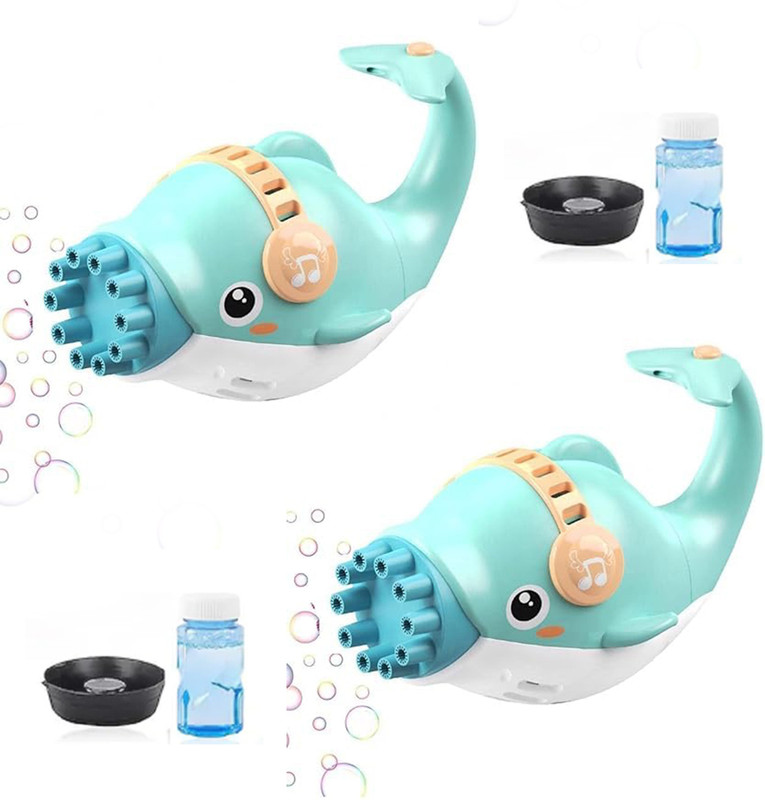 INOS Dolphin Bubble Machine Handy Electric Automatic Bubble Making Toy for Kids Water Gun(Multicolor)