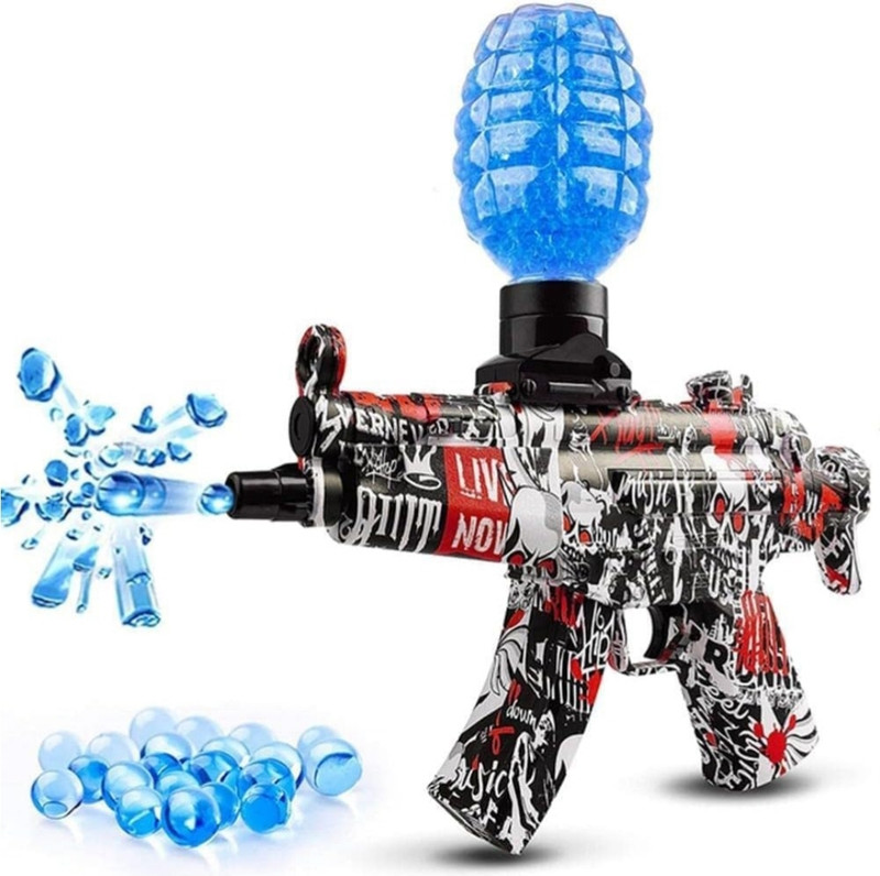 NT1 Automatic Electric Gel Water Blaster Gun for Kids, High speed Soft Water Gel Gun Water Gun(Multicolor, Black, Red)