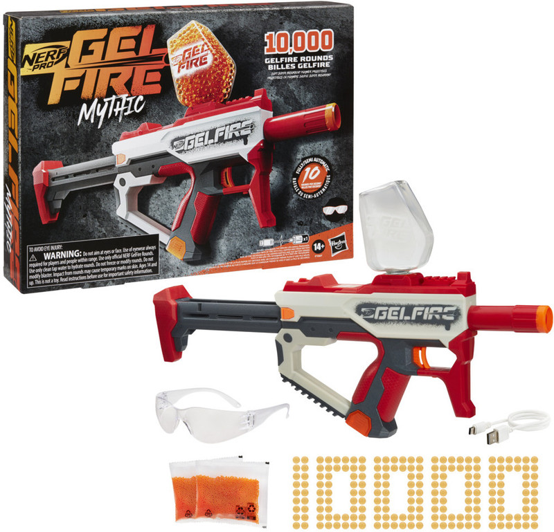 Nerf Pro Gelfire Mythic Blaster & 10,000 Gelfire Rounds Guns & Darts(Multicolor)