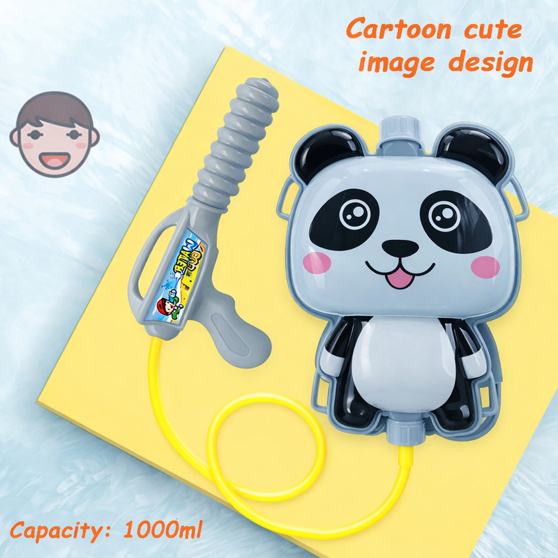 TOYZENZY Holi Pichkari High Pressure Water Gun for Kids with Tank Water, 1000ML (Panda) Water Gun(Multicolor)