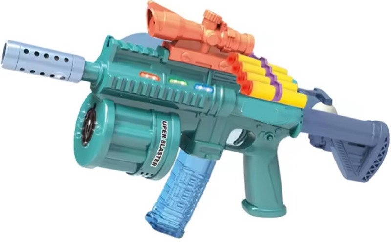 KTRS Bubble Gun 3 In 1 Plastic Gun Machine Water Big Auto Battery Bubbles Guns Water Gun(Multicolor)