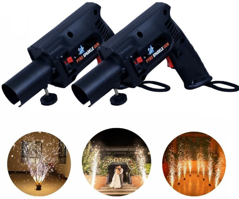4ur Indoor/Outdoor Sparkuler Gun for Events, Birthday Parties, Weddings, and Stages Diwali Gun(Black)