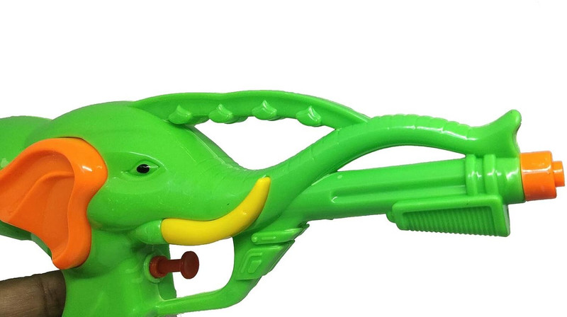 Brown Leaf Elephant Trunk Water Pichkari For Holi(1 Pichkari + 3 Magic Bunch Balloons) Water Gun(Multicolor)
