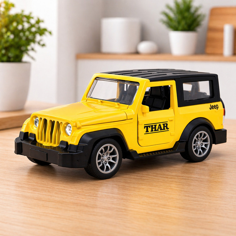 Darwin Mahindra Thar Style Toy Car Darts & Plastic Bullets(Yellow, Black)