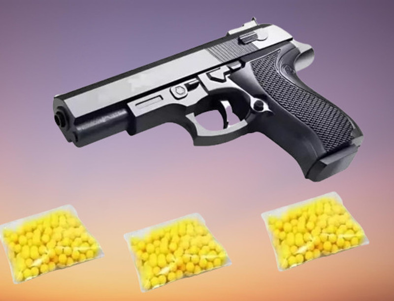 SHIVI TOYGUN75442PACKOF1(180 BULLETS) Guns & Darts(Black)