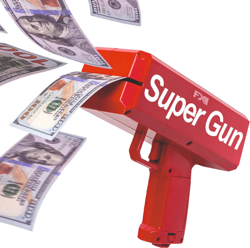 FXI MG101 Cash Cannon Money Gun for Wedding, Parties & Fun, Kids Shooter Fun Party Money Gun(Red)