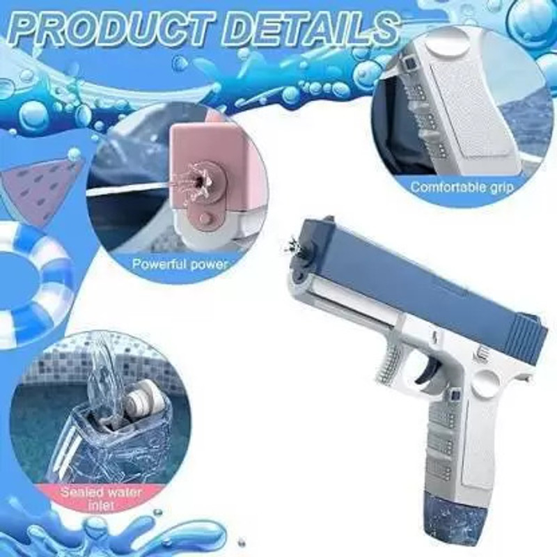 RIGHT SEARCH Electric Water Guns with 35 Ft Long Range High Pressure Blaster Toys for Holi Water Gun(Blue)