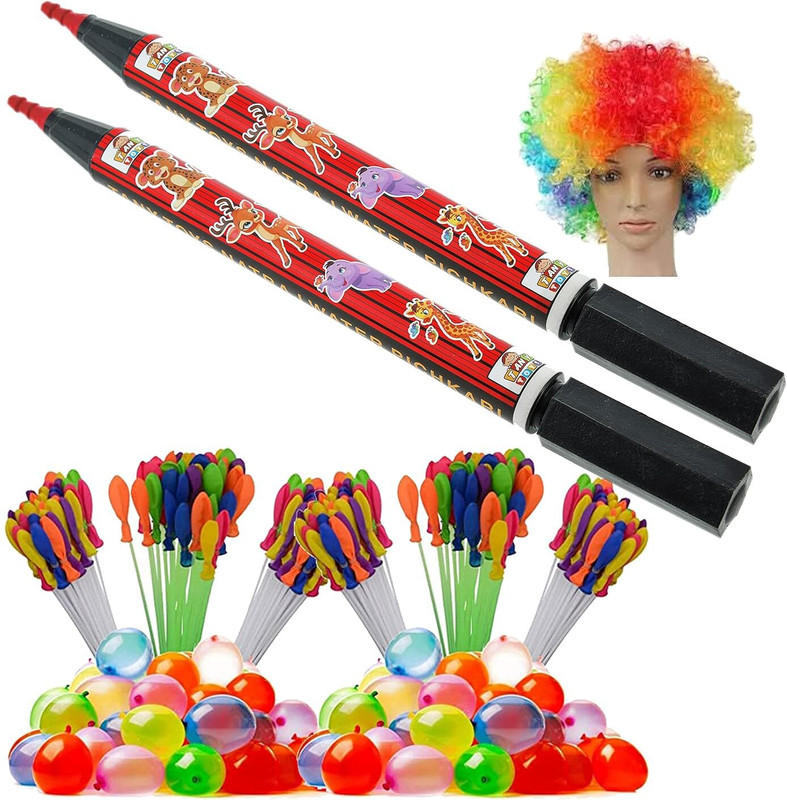 Brown Leaf (2 Pencil Pichkari + 6 Magic Balloon+1 Malinga Wig)Combo Pack For Holi Water Gun(Multicolor)
