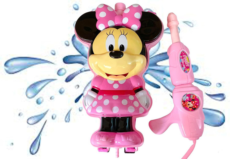 Sesonby Cartoon Character Theme Backpack High Capacity Water Tank 2L for Holi Festival Water Gun(Pink)