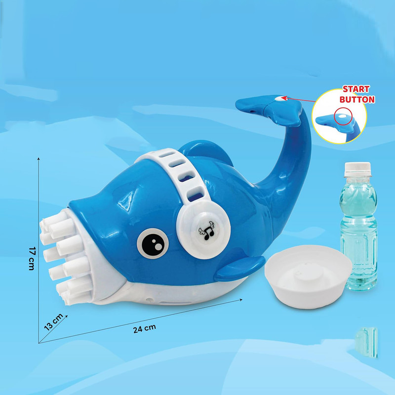 MIRTONICS Dolphin Bubble Gun, Bubble Machine Toy bubble maker Water Gun (Multicolor) Water Gun(Blue)