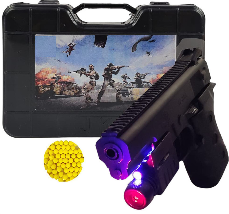 Cambly PUBG Laser Mouser Gun - Pistol with Laser Light & 65 BB Bullets |Army| Guns & Darts(Multicolor)