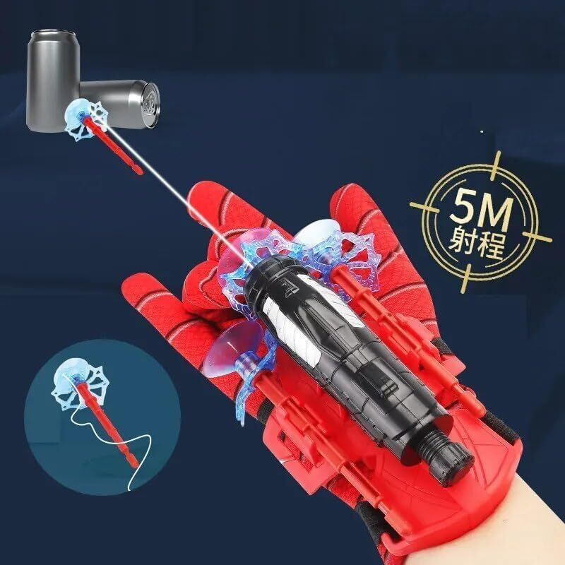 Pluspicks Spiderman Web Shooter Gloves Cross Bow Launcher Gadget for kids(Red)