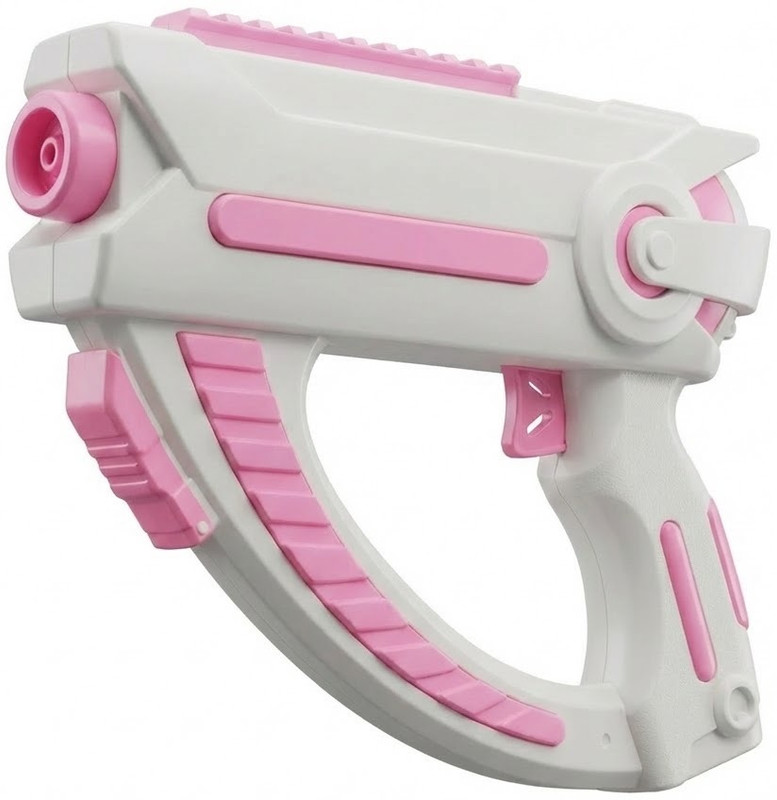 techtree White Pink Futuristic Toy Gun with Sci-Fi Design for Kids Outdoor Play Water Gun(White, Pink)