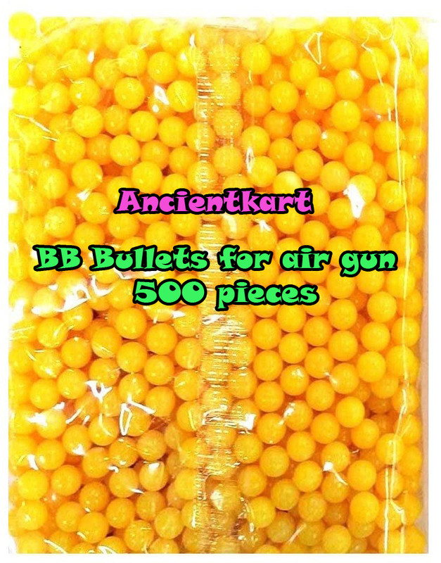 AncientKart BB Bullets 6mm Plastic set of 500 Darts & Plastic Bullets(Yellow)