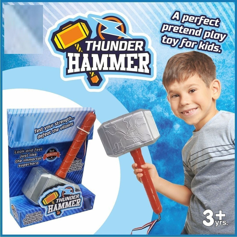 zokato Thunder Hammer Plastic Toy, Light Weight, a Pretend Play Toy Weapon Ninja Gears(Multicolor)