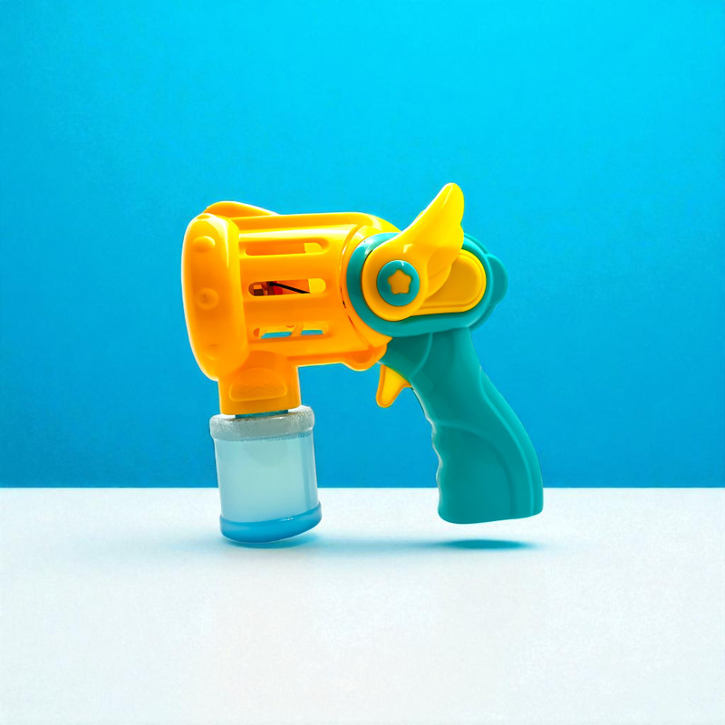The Flyer's Bay Rechargeable Bubble Gun Toy for Kids with 2 Bubble Solution Bottles Water Gun(Multicolor)