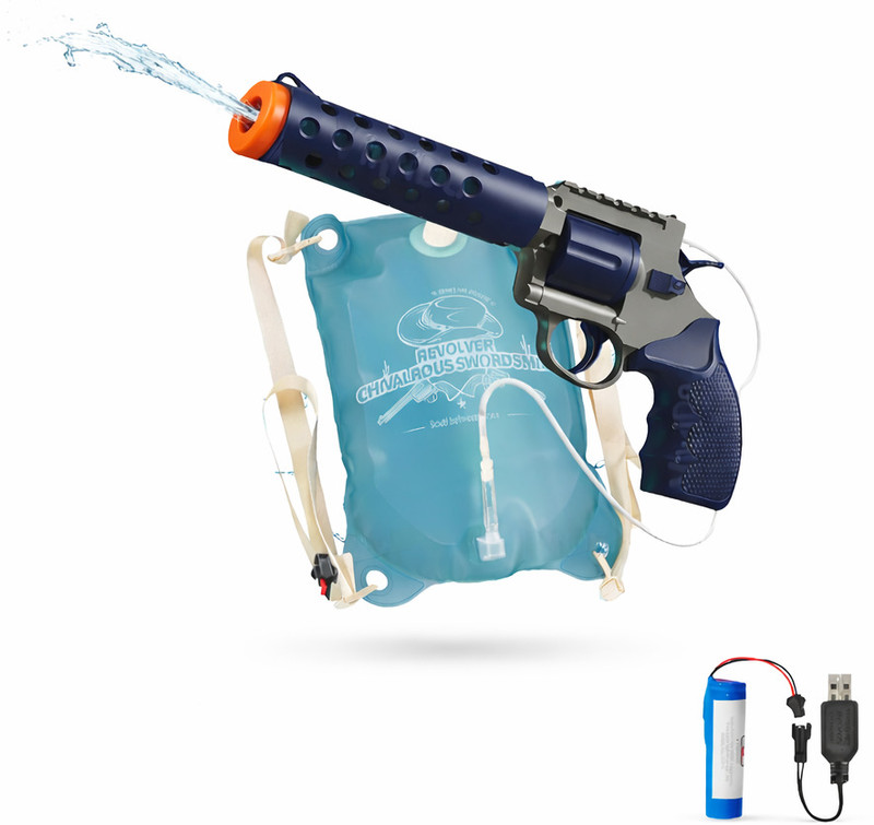 VikriDa Electric Powerful Water Gun Up to 20-30 FT Long Range,1800CC Super Water Blaster Water Gun(Blue)