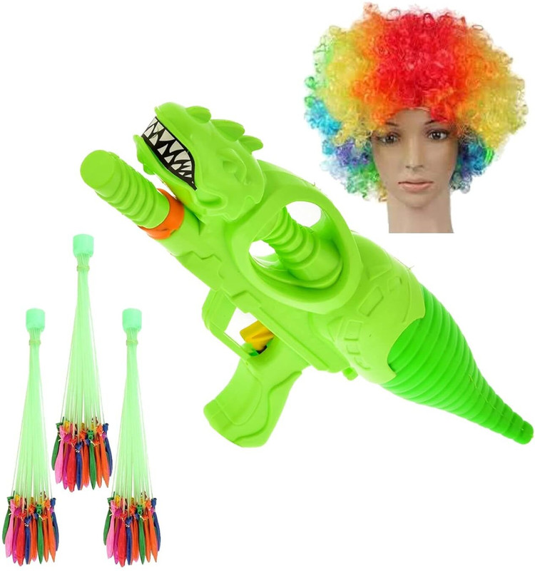 Brown Leaf 1 Holi Pichkari Water Gun Toy+ 3 Magic Balloon +1 Malinga Cap Combo Pack Water Gun(Multicolor)