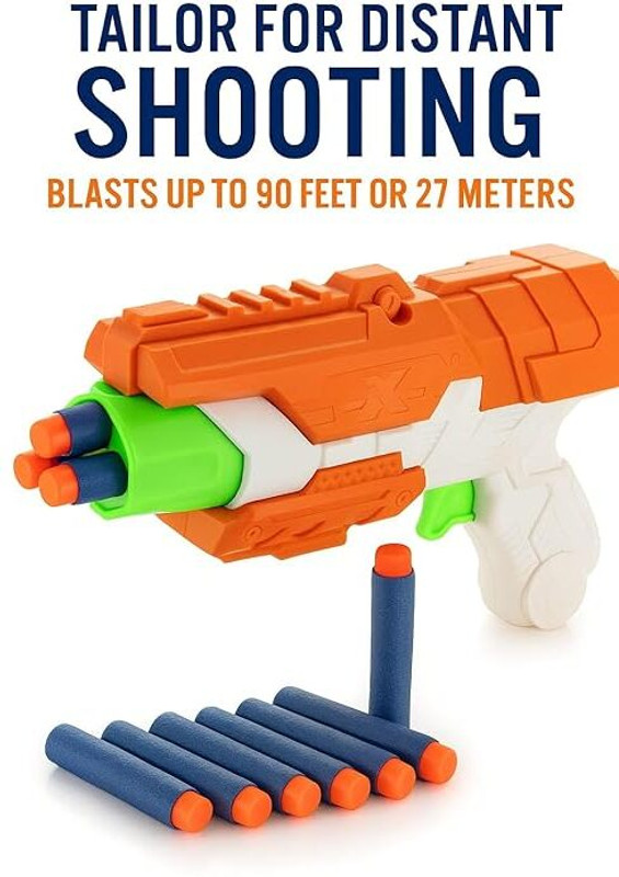 AARTI IMPEX Z Master Soft Bullet Toy Gun for Kids | Foam Dart Blaster with 8 Safe Bullets Darts & Plastic Bullets(Multicolor)