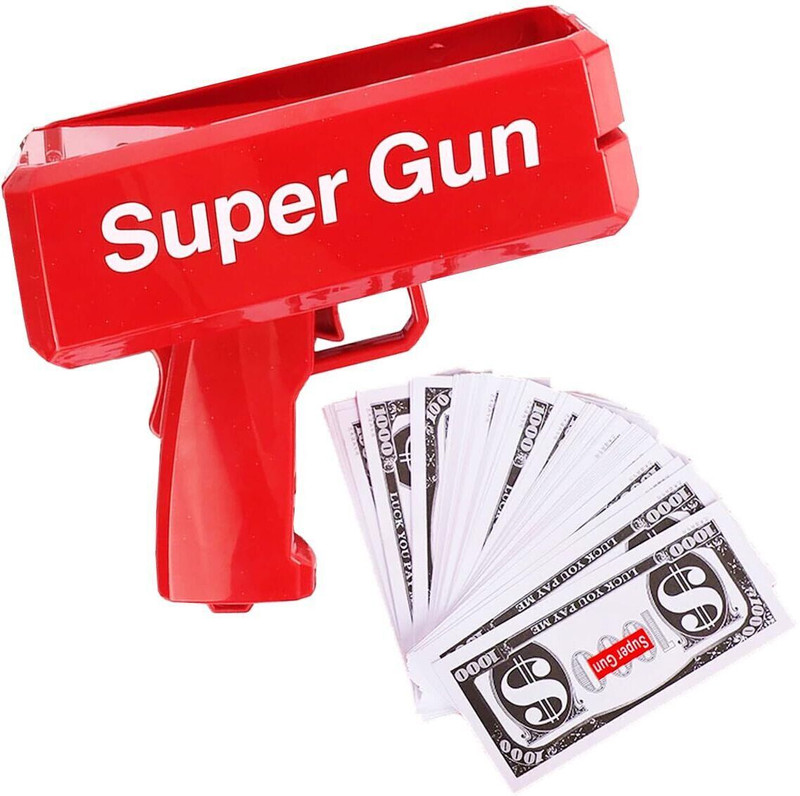 Raga Plus Supreme Money Gun Cash Canon with 100pcs Dollars Fake Currency SL-56 Money Gun(Black)