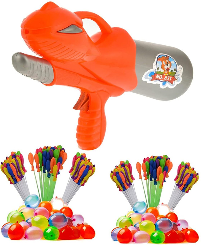 Brown Leaf High Pressure Water Pichkari Holi & Pool Party(1 Pichkari +6 Magic Balloon) Water Gun(Multicolor)