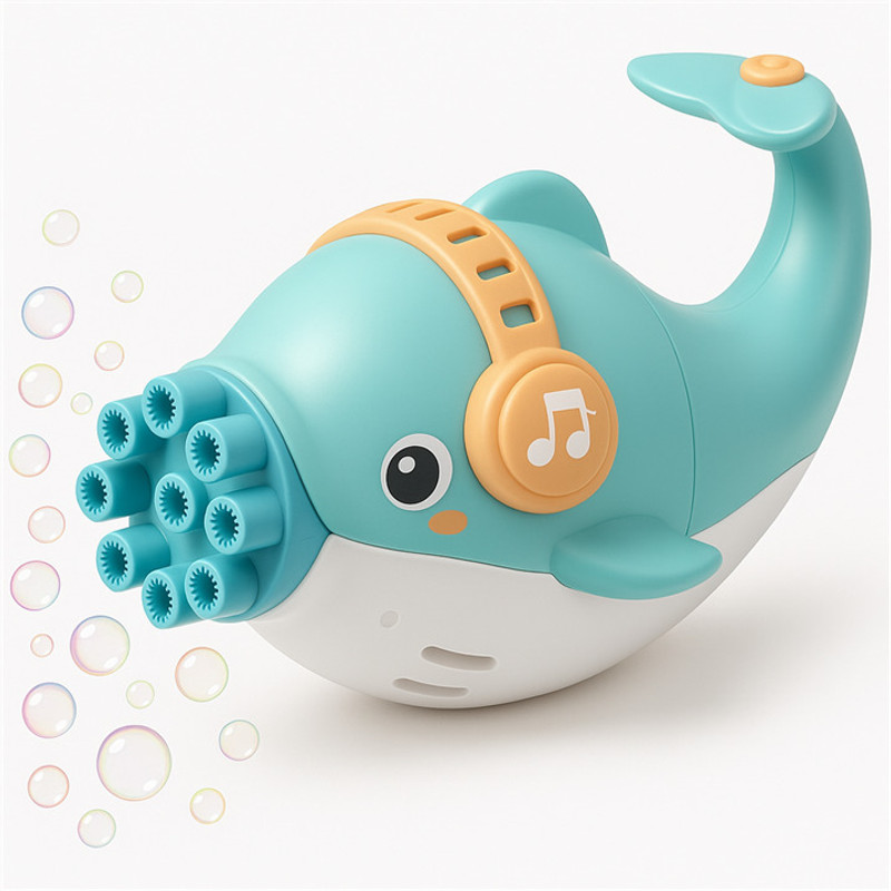 Shofieo Dolphin Bubble Machine Gun Handy Electric Automatic Bubble Making Toy for Kids Water Gun(Red, Blue)