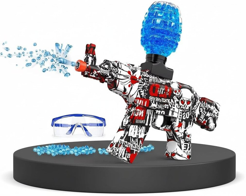 HOMOZE Electric Gel Blaster Shooting Gun Rechargeable Automatic Water Bead Shooter Water Gun(Multicolor)