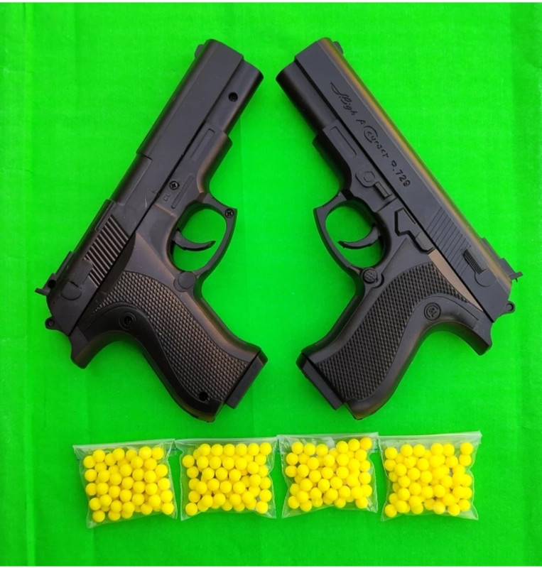 WHEELSQUARE BB Long Range Bullet gun (Pack of 2) with Bullets Guns & Darts(Black)