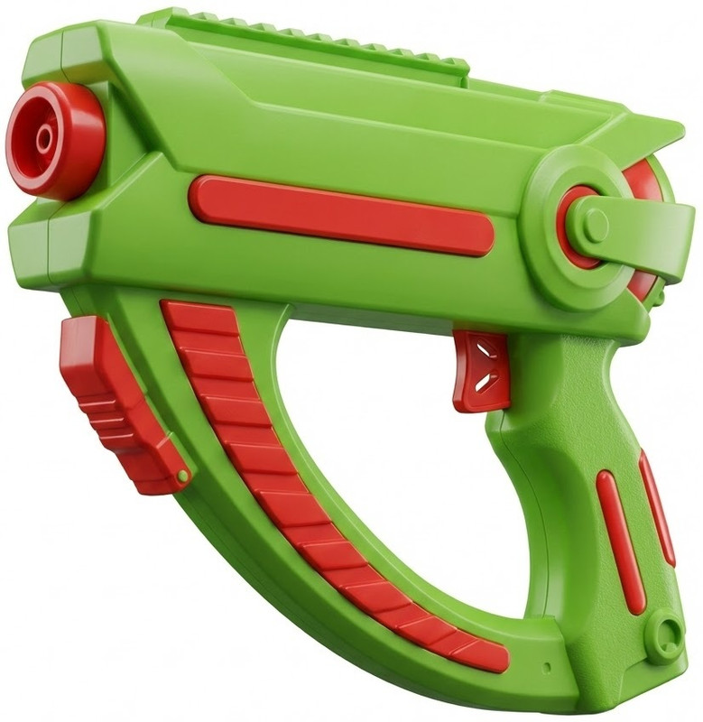 techtree Durable Green Futuristic Toy Gun Blaster for Kids Outdoor Games Water Gun(Green, Orange)