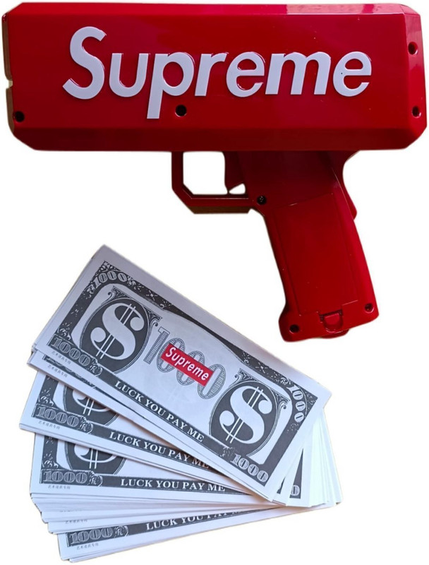 Raga Plus Supreem Gun ain Gun Cash Gun Super Gun Spray Gun Money Gun SL-41 Money Gun(Red)