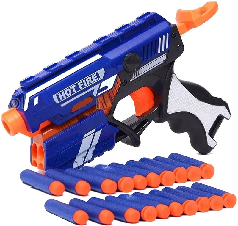 TopQore Hot Fire Blaze Storm Foam Blaster Toy Gun with 10 Extra Bullets, Guns & Darts Target Shooting Role Play Gun Guns & Darts Guns & Darts(Blue)