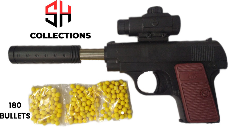 shcollections Mouser PUBG Gun With SUPPRESSOR Guns & Darts(Black, Brown)