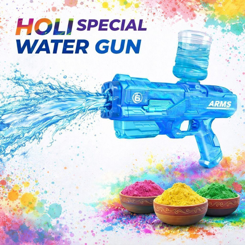MEMOBEES Holi Electric Water Gun| Double Tube Pichkari Holi special Water Gun(Multicolor)