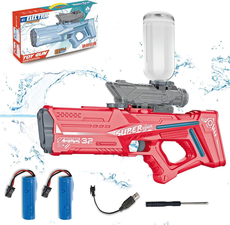 star impex Water Gun 900CC Capacity Automatic Squirt Gun with Rechargeable Batteries Water Gun(Pink)