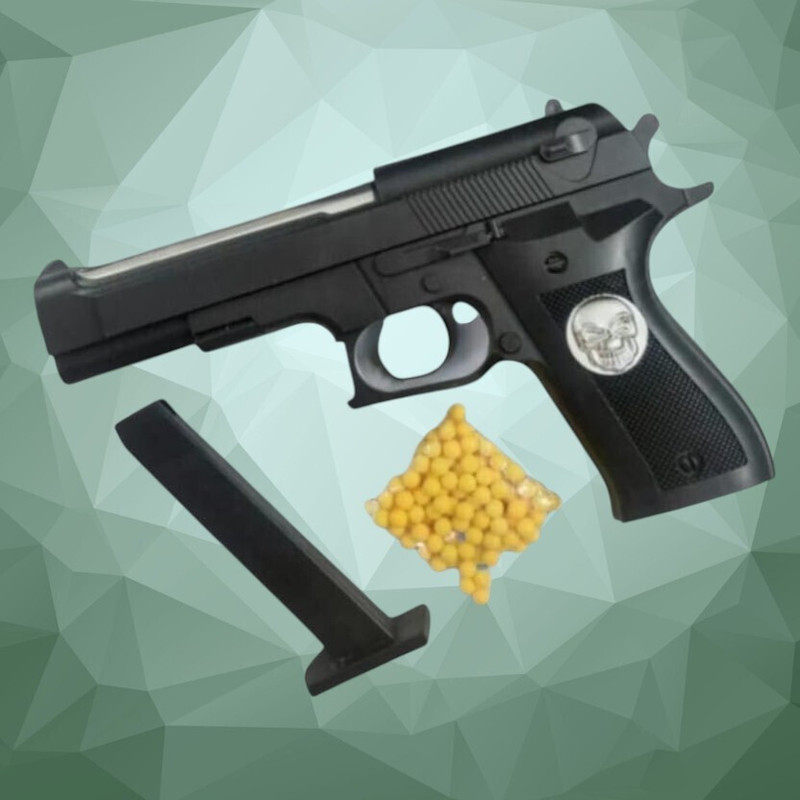 Rajni New Big pistol action toy mouser gun for kids and legends (free 100 bullets) Guns & Darts(Black)