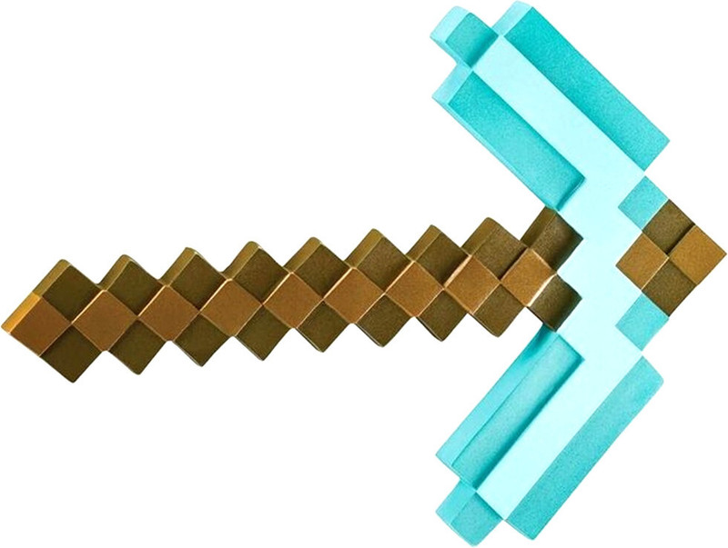 Delite New PICKAXE Soft Minecraft Pixels Diamond Big Sword kids Toy Weapon Maces & Swords(Multicolor)