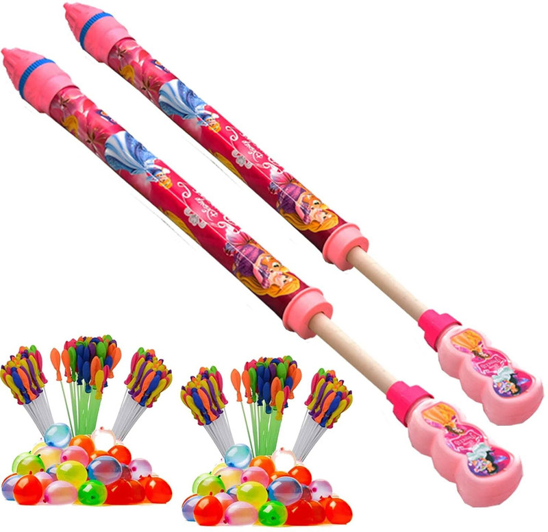 Brown Leaf (1 Pichkari+ 3 Magic Balloon)High Pressure Long Water Gun Toy Pichkari for Kids Water Gun(Multicolor)