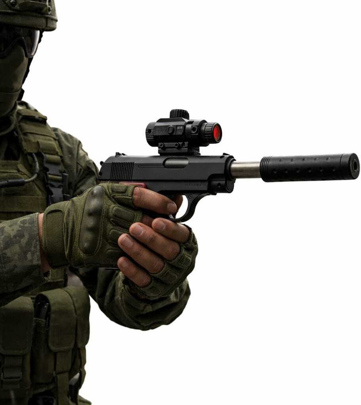 ZSK QUALITY Airsoft BB Toy Gun Pistol with Scope & Silencer Design for Kids Play Darts & Plastic Bullets(Black)