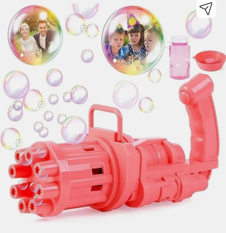 Pro Girl Bubble Machine Gun, 8 Hole- Guns & Darts (Multicolor) Water Gun(Multicolor)