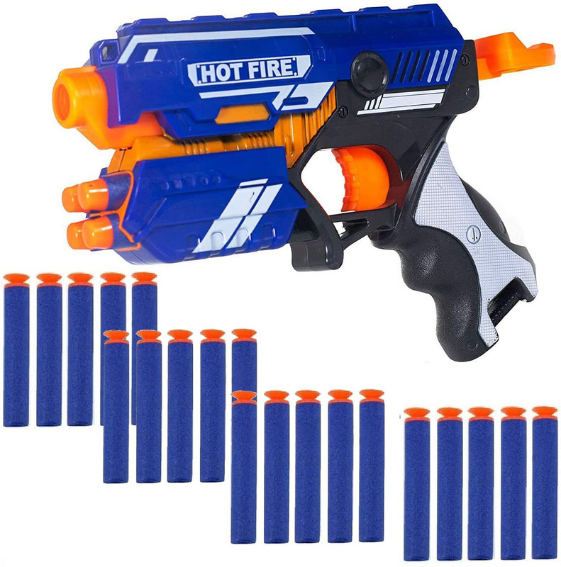 BGS Blaze Storm Manual Soft Bullet Shooting Gun Toy with 10 Safe Foam Bullet for Kids ( Multicolor ) Guns & Darts(Multicolor)