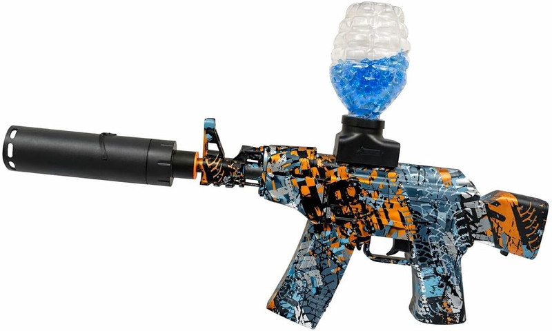 KAMMATESWARA Automatic Gel Blaster Toy Gun with Silencer with Smoke and Light Water Gel Ball Guns & Darts(Multicolor)