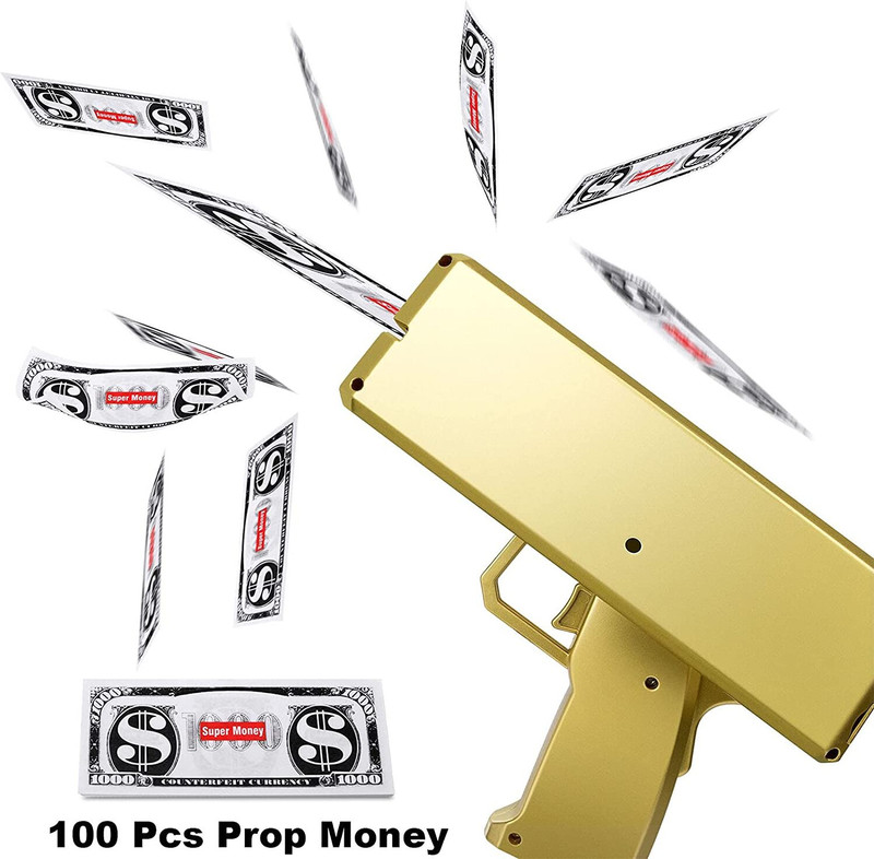 KinderTales Super money gun for parties, wedding, events and festivals Money Gun Money Gun(Gold)