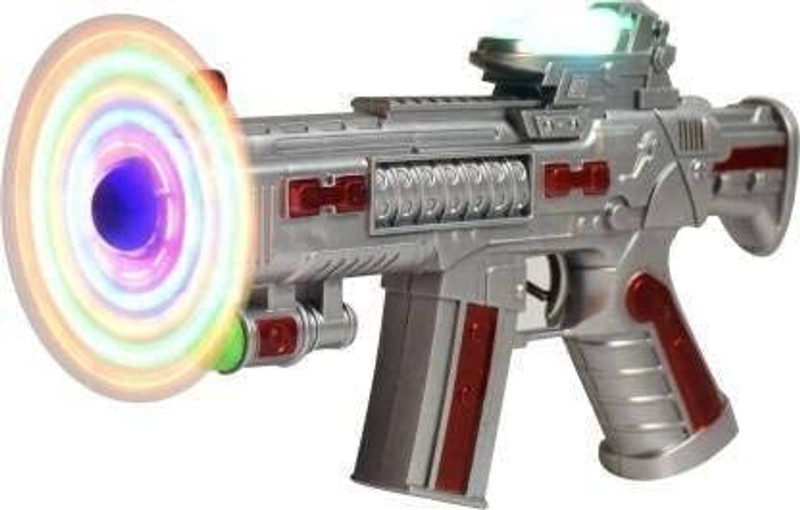 mega shine Musical Space Toy Gun for Kids|with Ultra Sonic Laser Darts & Plastic Bullets(Multicolor)