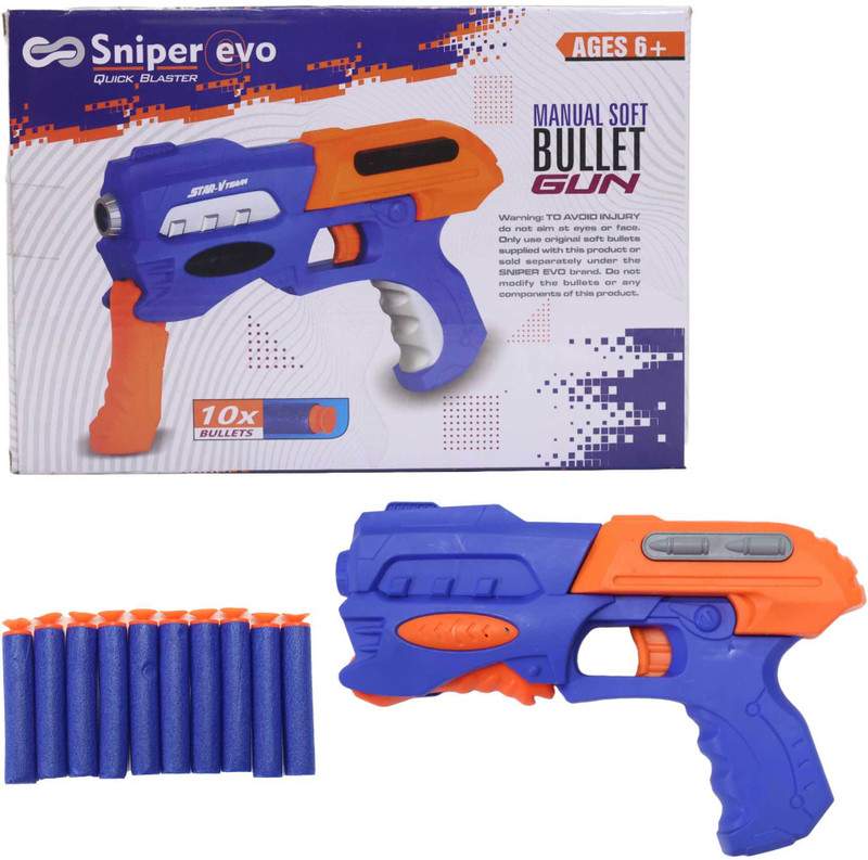 Kriiddaank Rapid-Fire Hurcan Gun Tactical Gun, Power Shot Blaster, for Action Lovers - So Guns & Darts(Multicolor)