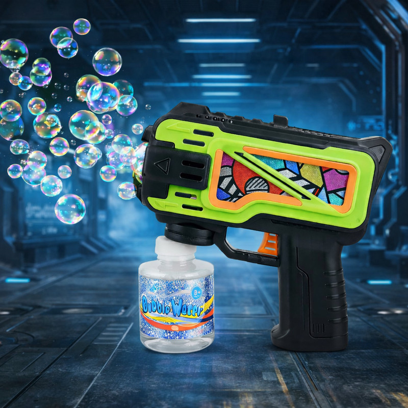 Aniloons Kids Bubble Machine Gun Toy with LED Lights and Bubble Solution Water Gun(Multicolor)