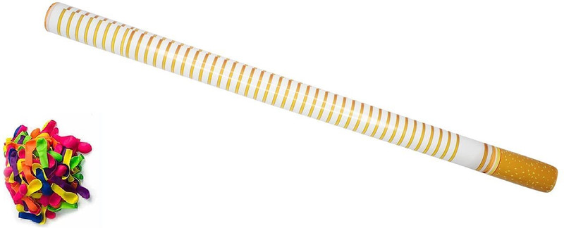 DIGSMORDEN Water Gun Toy 21 inch Long Pichkari for Kids Festival Fun with 50 Balloons Water Gun(Multicolor)