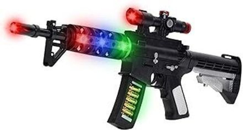 MY BABY LOVE A PERFECT CARE Plastic Musical Gun Toy for Kids Armor Sets(Multicolor)